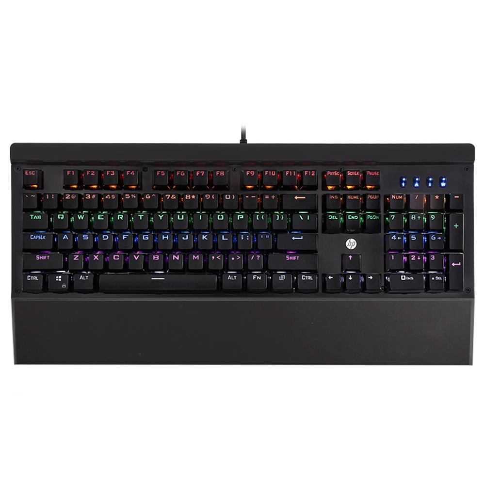 Teclado USB Gamer Mecanico GK500 Preto HP