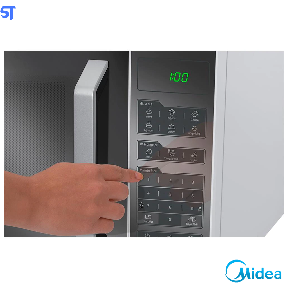 Forno Micro-Ondas 35L Branco Espelhado Midea 220V MXSA35E2