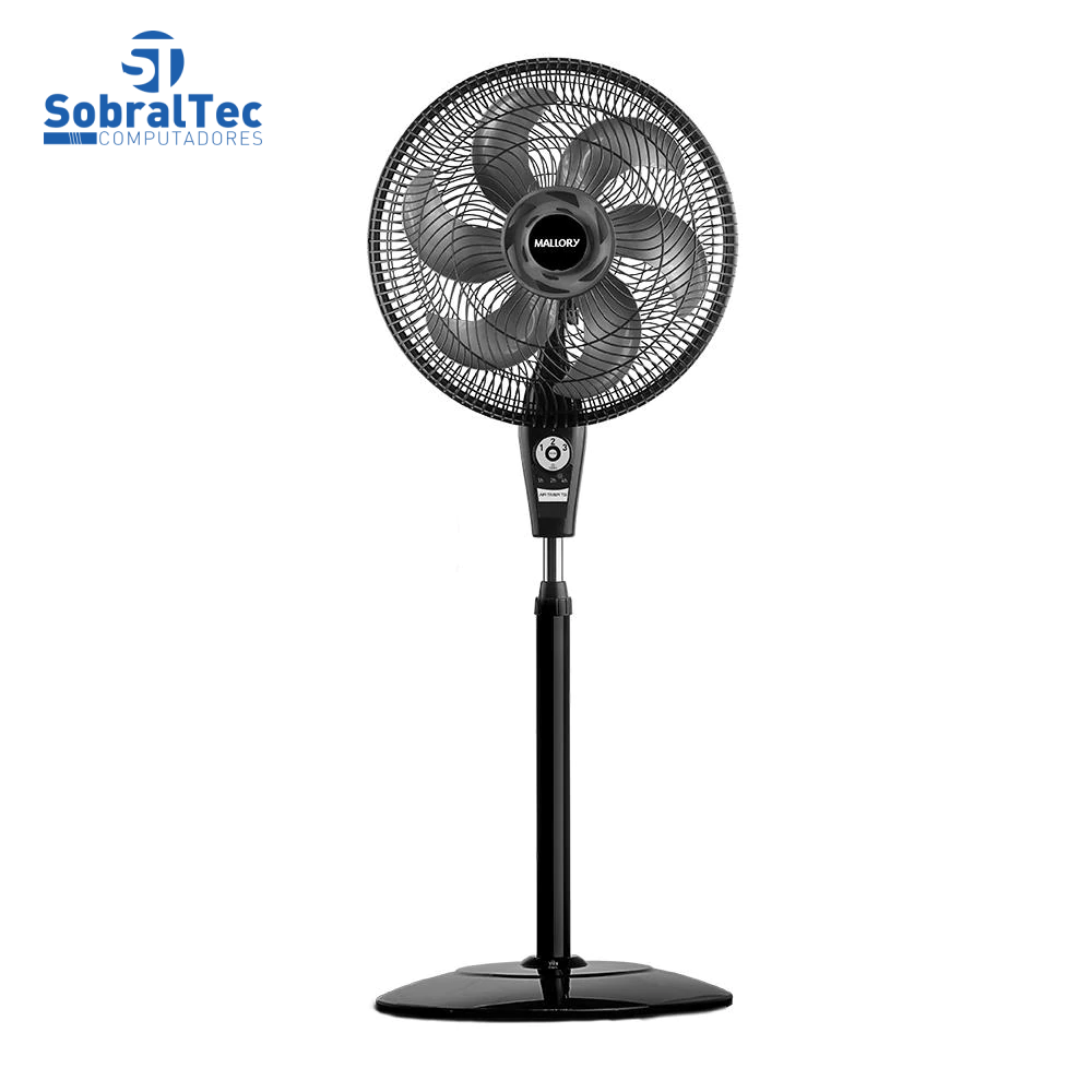 Ventilador de Coluna Mallory 40cm Air Timer TS+ com 3 Velocidades e Controle Remoto – Preto
