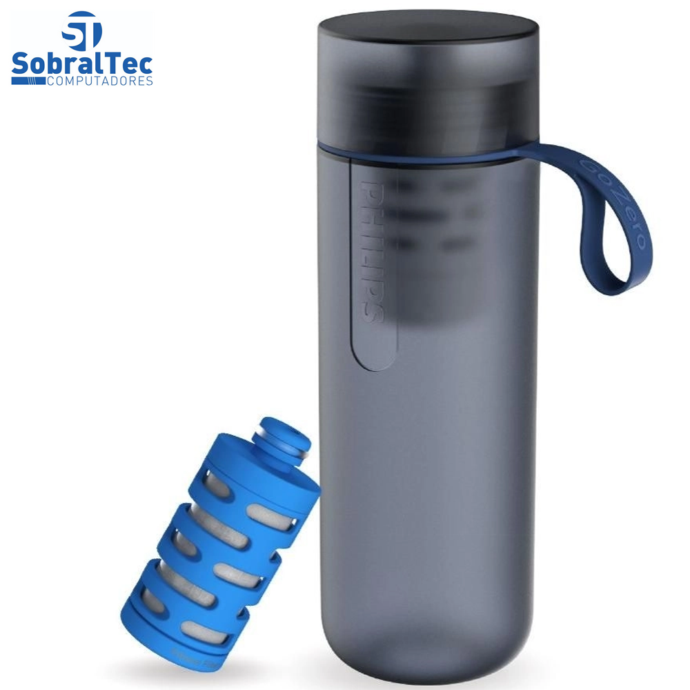 Garrafa De Agua Active Com Filtro Philips AWP2712BLR