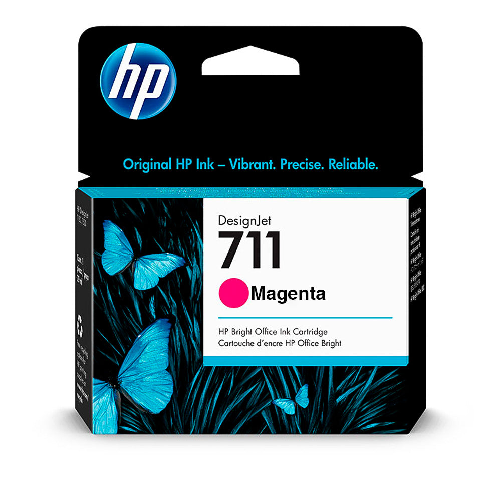 Cartucho de Tinta HP 711 CZ131AB Magenta | Plotter T120 T520 CQ891A CQ890A CQ893A | Original 29ml
