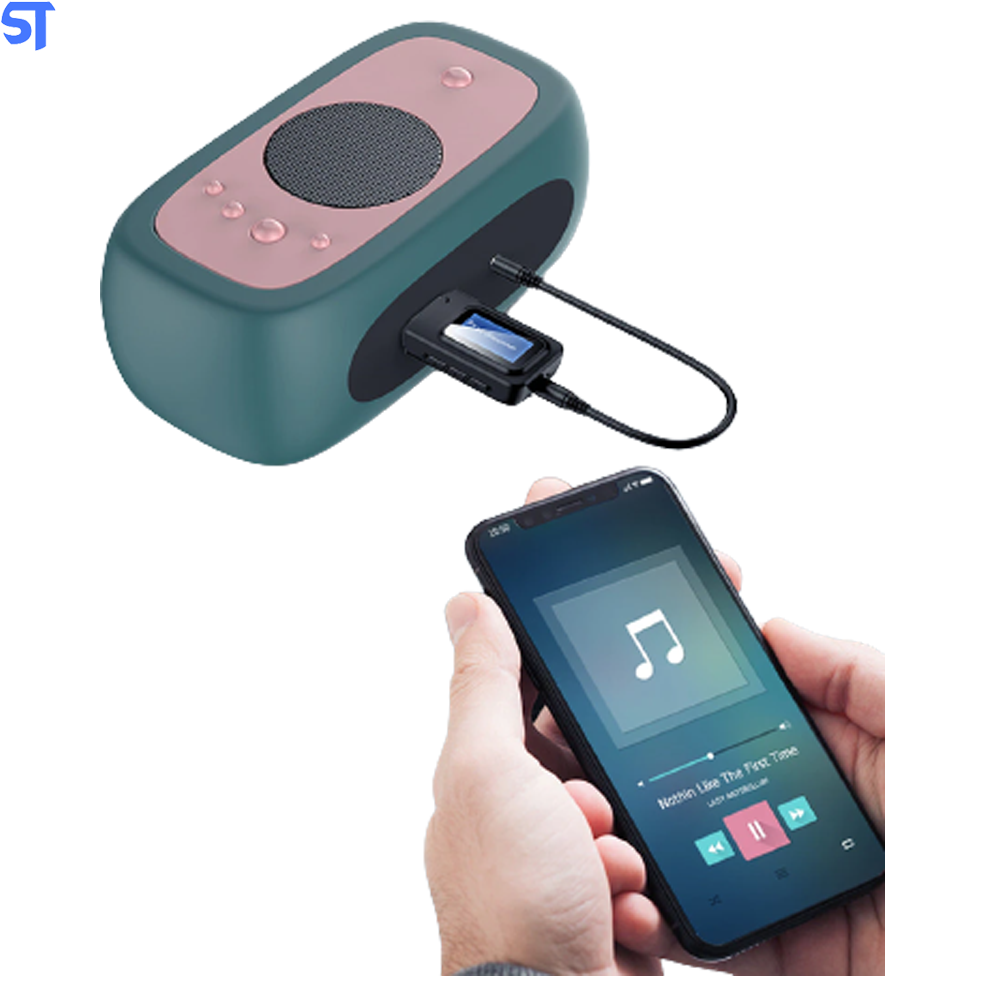 Adaptador Áudio Receptor Música Bluetooth 5.0 Usb Veicular E Som Com Cabo P2xP2