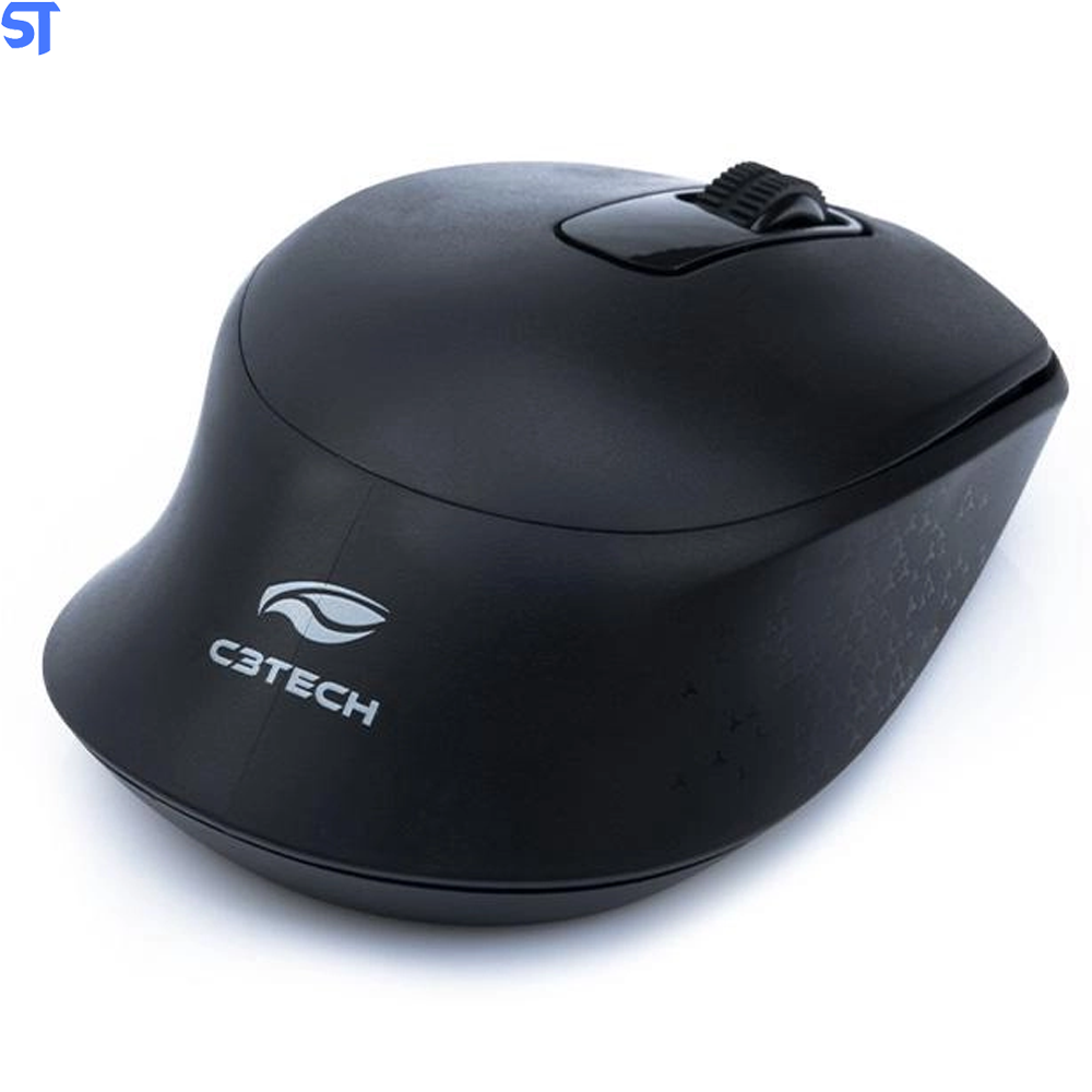 Mouse Sem Fio 1600 DPI, Bluetooth, Nano Receptor USB, Preto - M-BT200BK- C3Tech