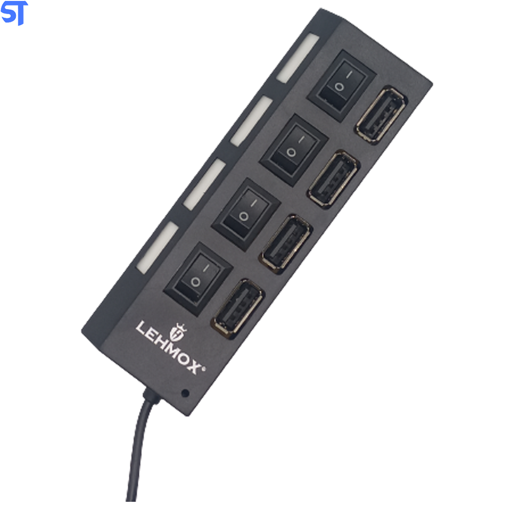 Hub Usb 2.0 Com 4 Portas Led Com Interruptor LEHMOX