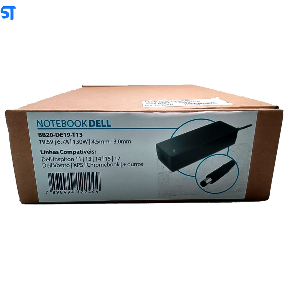 Fonte Notebook Dell XPS 19.5V 6.7A 130W - Plug 4.5X3.0mm - Compatível Com Dell XPS 9560