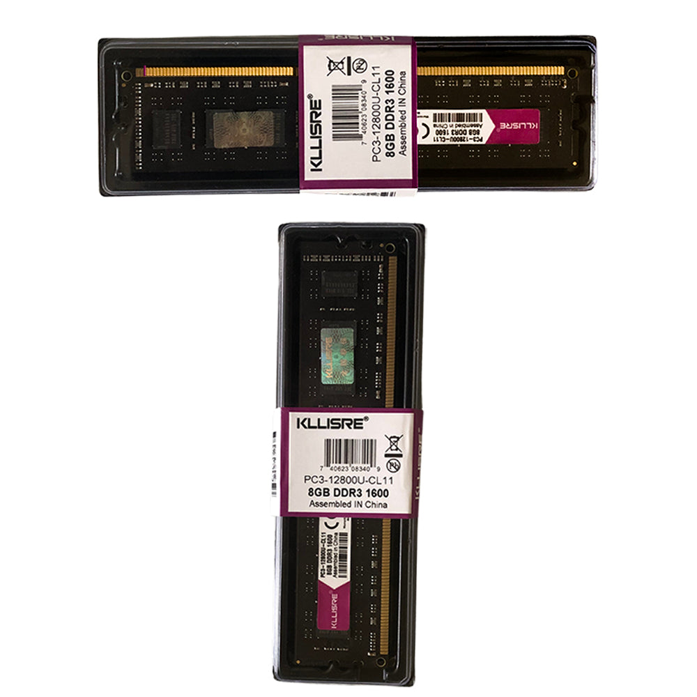 Memória RAM Desktop DDR3 8GB 1600hz Kllisre PC3-12800U-CL11