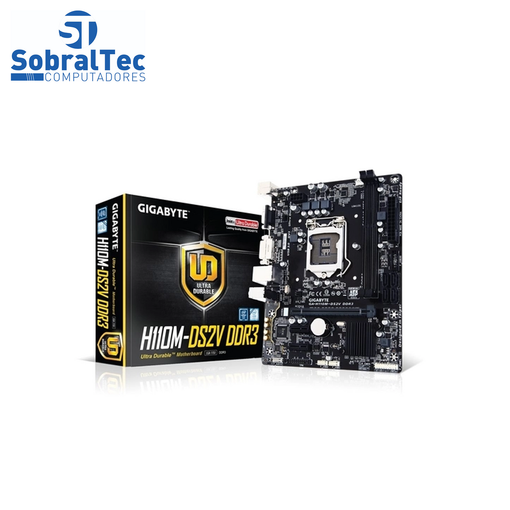 Placa Mae Intel 1151 H110M-DS2V Ddr3/32gb/1pci-e16x/1pci-e1x GA-H110M-DS2V GIGABYTE