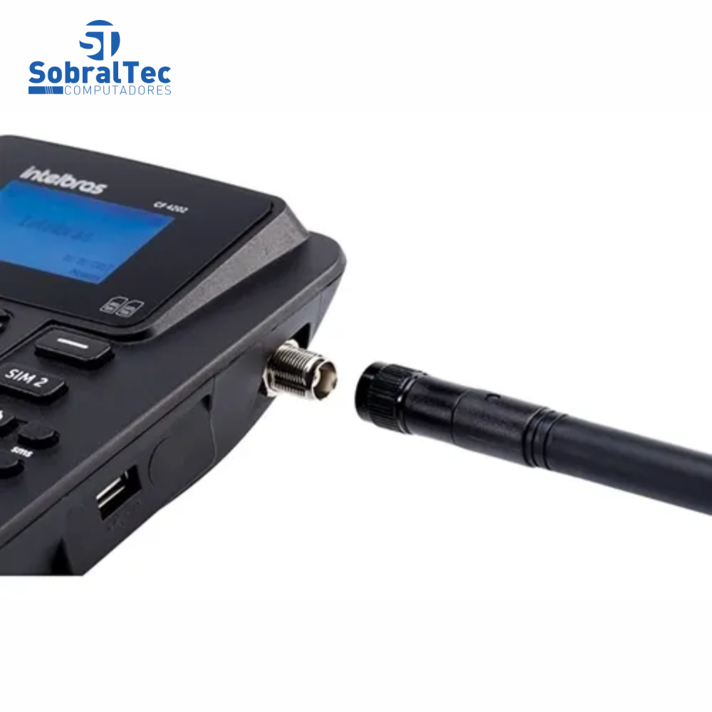 Telefone Celular Fixo Intelbras Dual Chip CF4202 GSM Preto