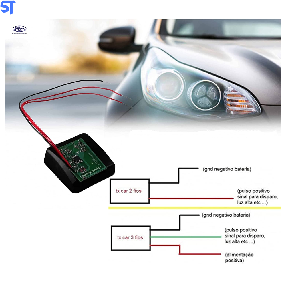 Controle Para Farol De Carro Ct Ck 1.0 Hcs 433mhz Tx Car Rossi