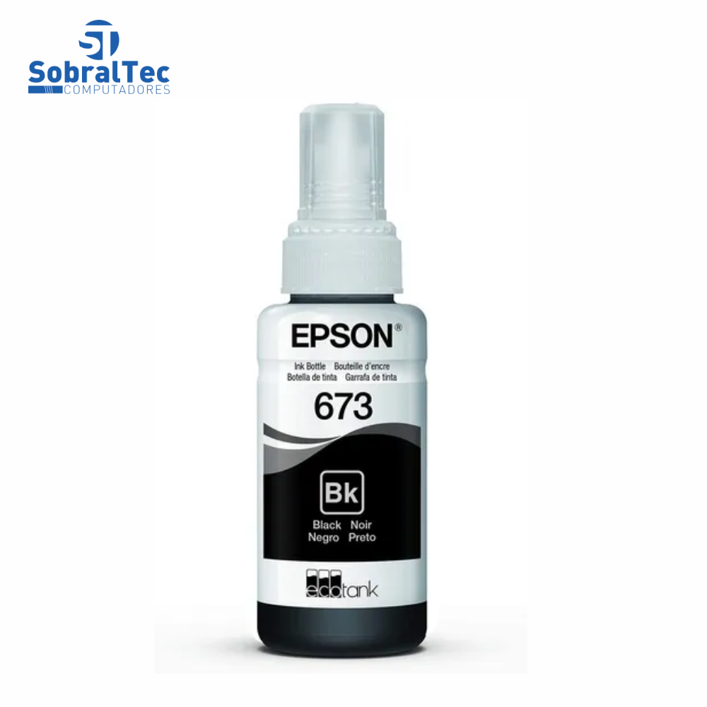 Refil de Tinta Epson Preto 6.000 Paginas T673120 AL