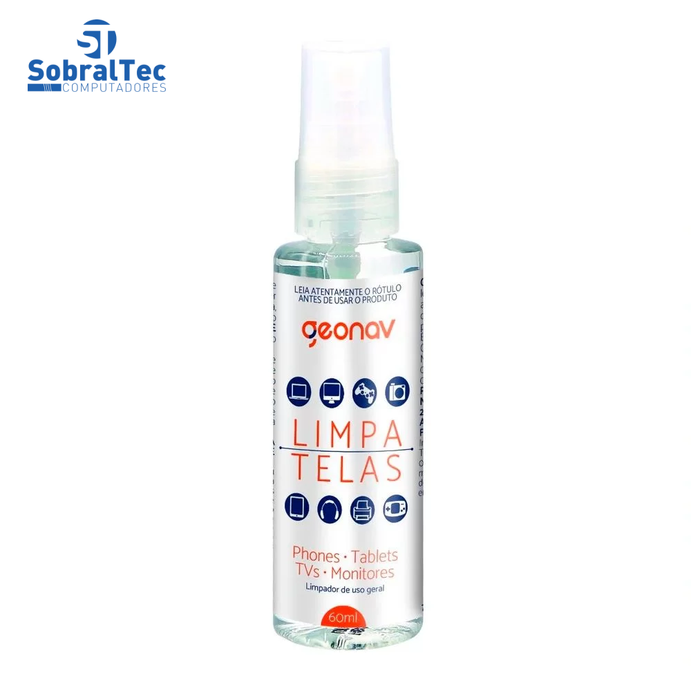 Kit Limpa Telas Screen Solution 60ML Geonav  - SC60ML