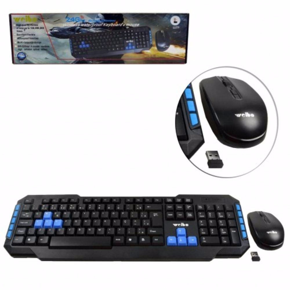 Kit Teclado e Mouse Wireless 2.4 Ghz Wb-8099 Veibo