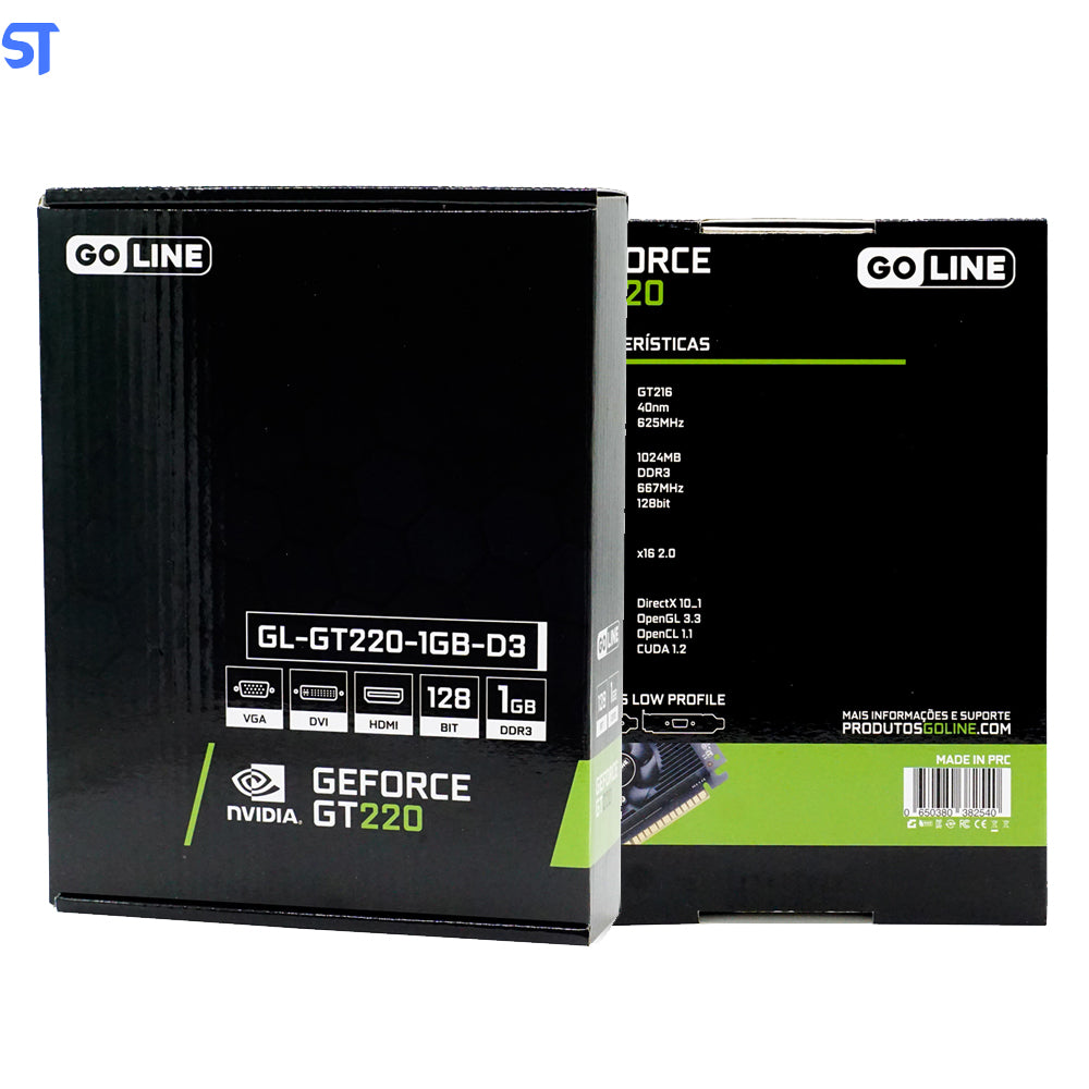 Placa de Vídeo Goline GT 220 1GB DDR3 - GL-220-1GB