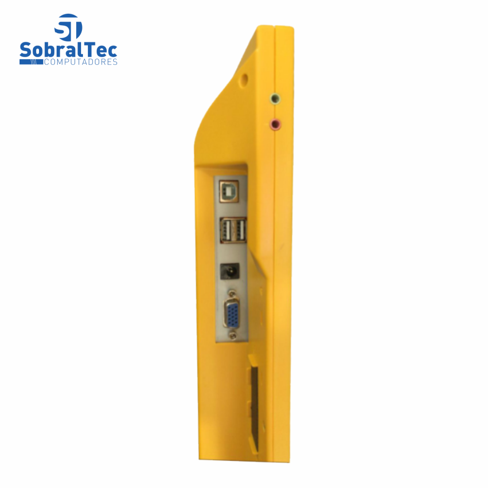 Monitor Led Vga 15,6 Pol. 3 Usb A 1 Usb B 2 Saida De Áudio Amarelo Wide CCE GM-1501 AOM Sem Embalagem