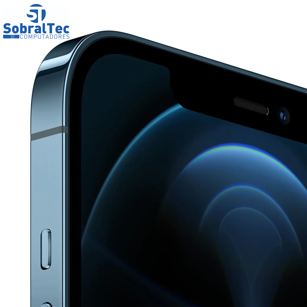 iPhone 12 Pro Max Apple 128GB Azul-Pacífico Tela de 6,7”, Câmera Tripla de 12MP, iOS