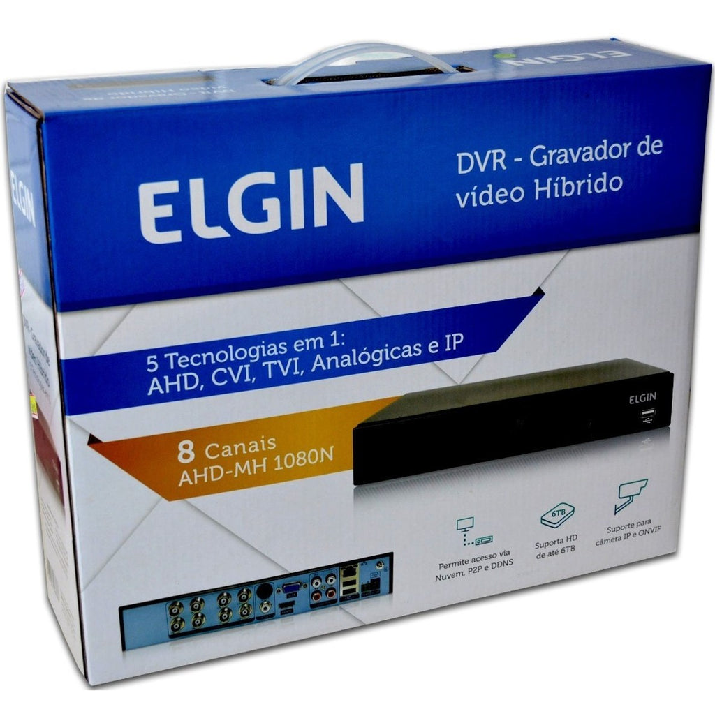 Dvr Gravador Digital Elgim 8 Canais Hibrido/Anal/ip/Cvi AHD MH 1080N Elgim