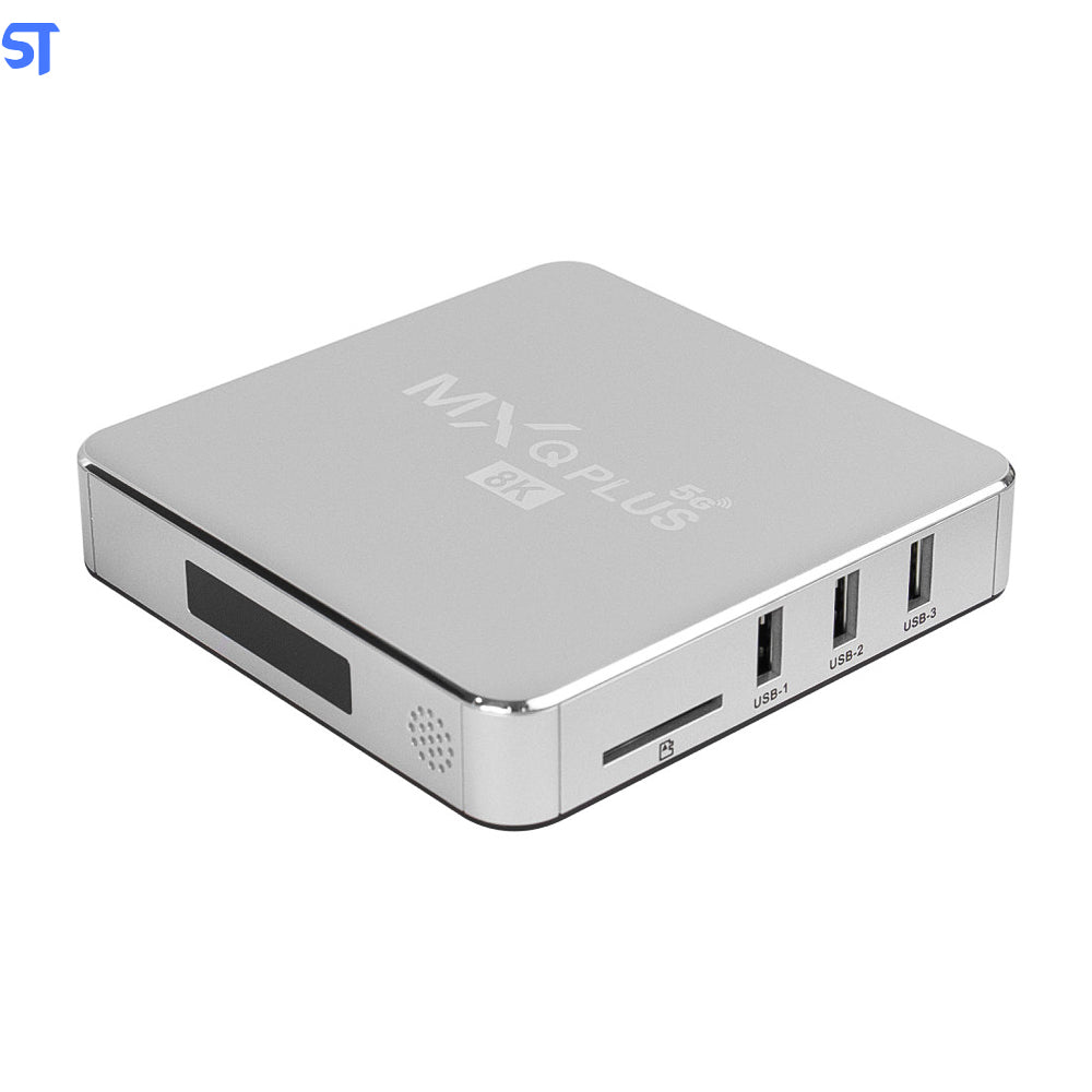 Receptor TV Box MXQ Plus 8K 5G 64GB RAM+512GB Memória - Prata