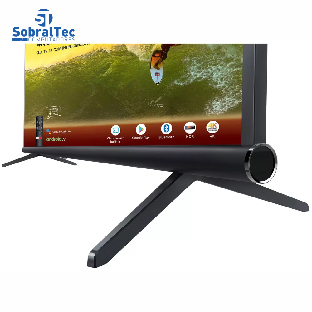 Smart TV 4K LED 50” SEMP TCL 50P8M Android Wi-Fi Bluetooth HDR Inteligência Artificial 3 HDMI 2 USB