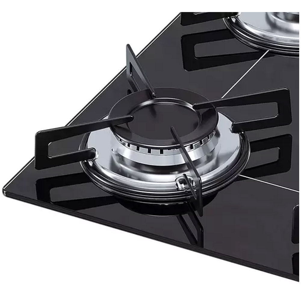 Fogão Cooktop Gás Chamalux 4 Bocas Ultra Chama Preto 127V/220V