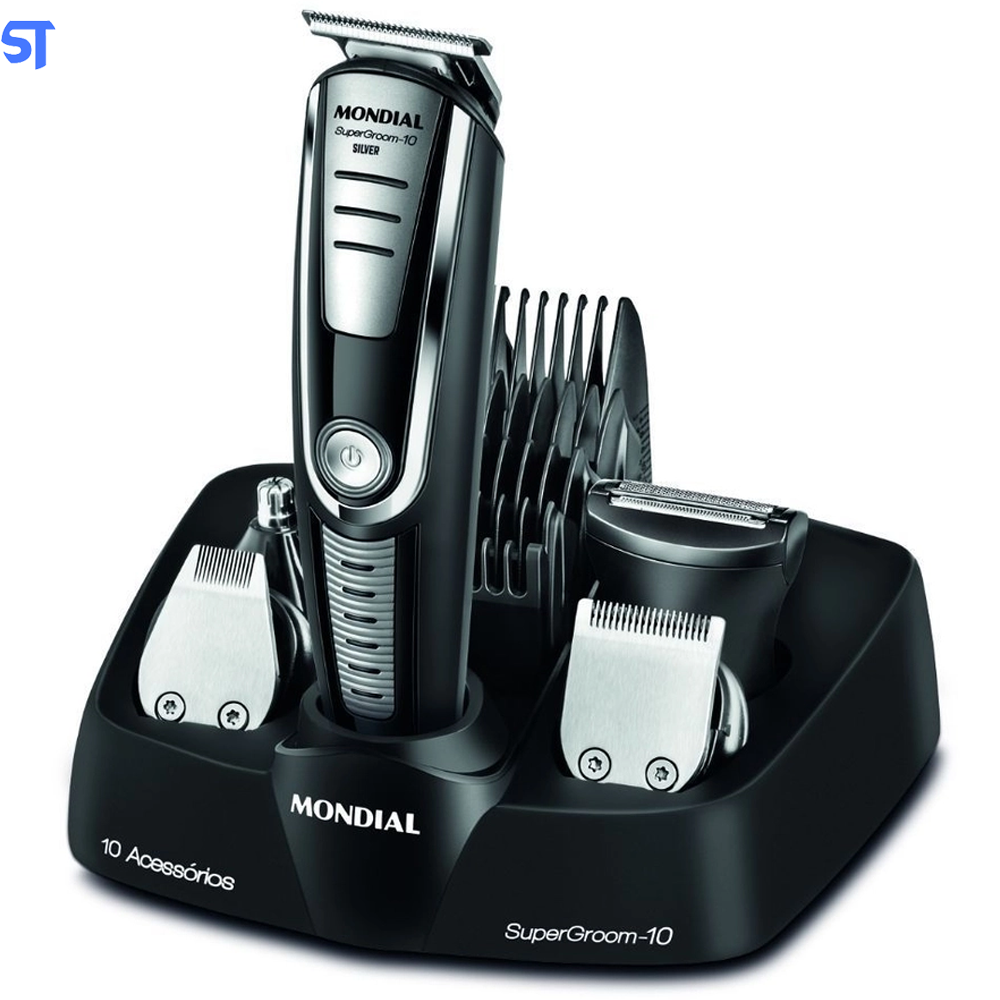 Aparador de Pelos Super Groom10 Bivolt Mondial, 6W - BG-06 em 4 Ajuste de Altura