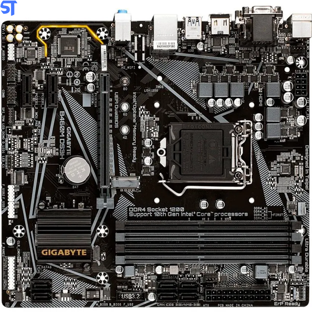 Placa Mãe Gigabyte Ultra Durable LGA 1200 B460M DS3H V2  Chipset IntelH470