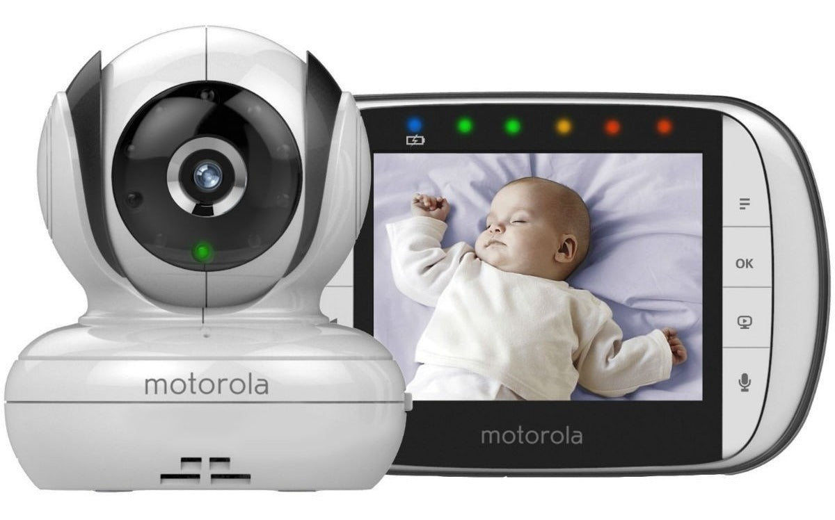 Babá Eletrônica Mbp-36S - Tela 3,5” Visão Noturna -Giratória- Motorola