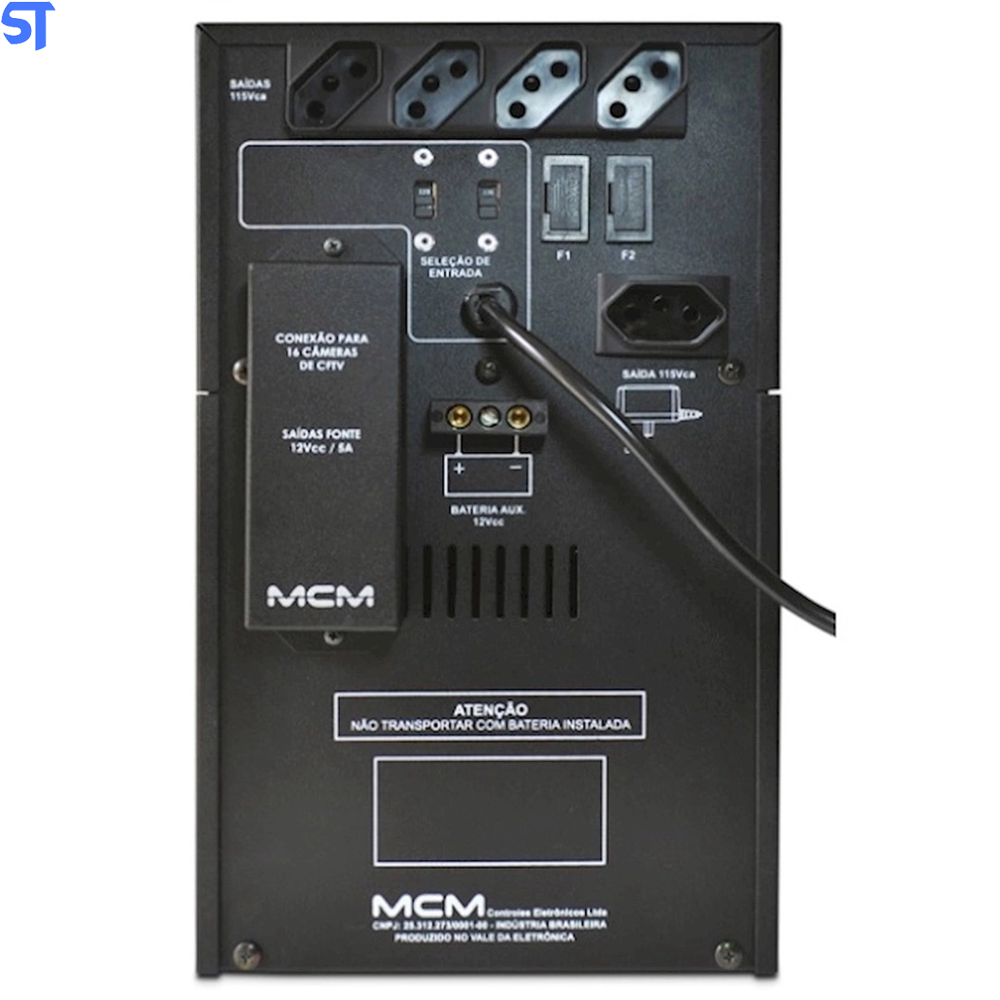 Nobreak Isolador MCM NBK 1000i 2.1 Mp 1000VA Bivolt/115v - Ative Link CFTV 12V 5A