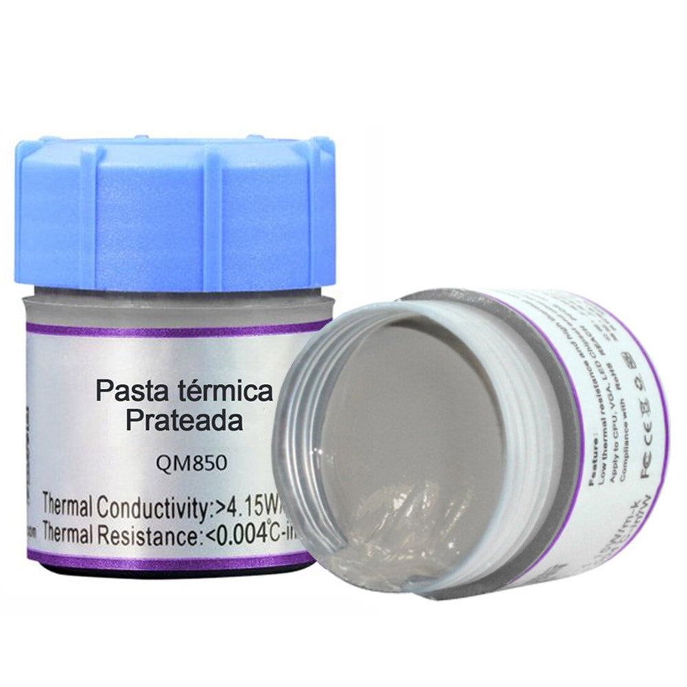 Pasta Térmica Thermal Conductivity 25 Gramas Cor Prata Raitron QNPLUM QM850