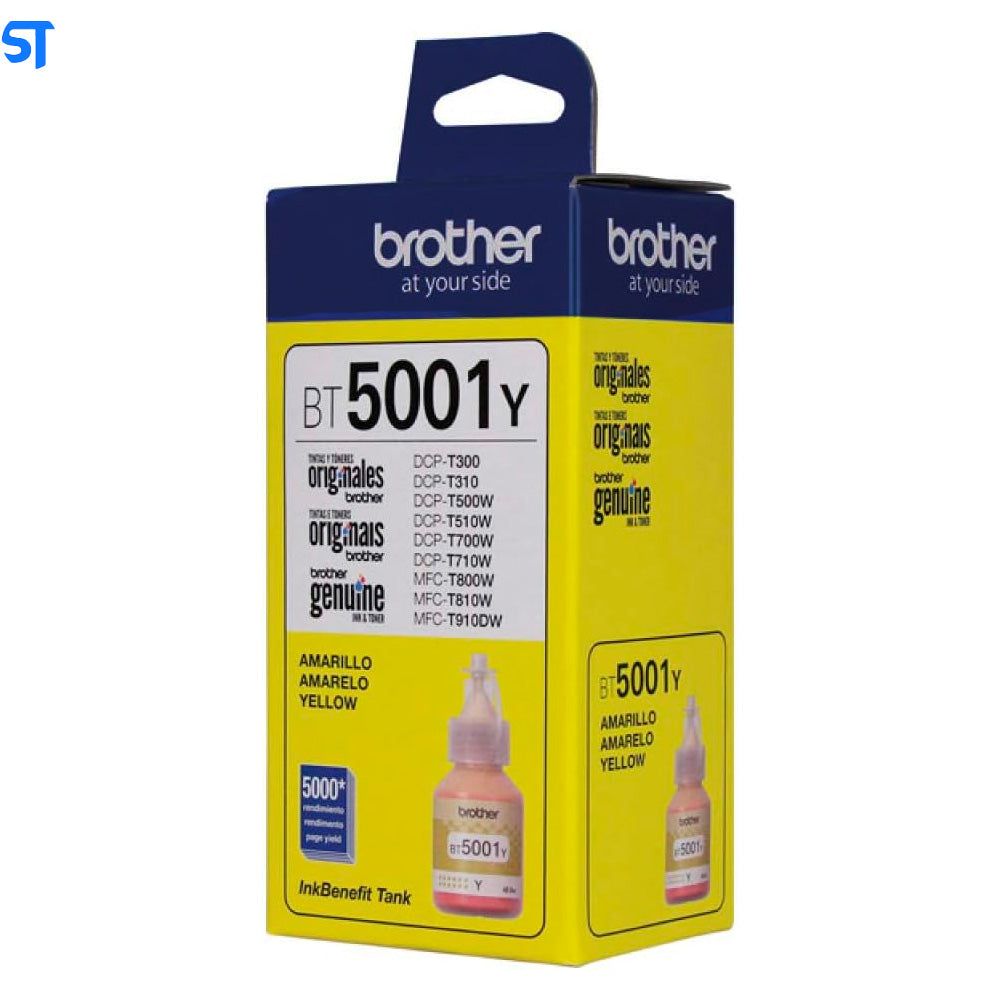 Garrafa de Tinta Brother BT5001Y Amarela 5.000 Paginas para HL 74000DW DCP T220 T300 T310 T420W T500W T510W T520W T700W