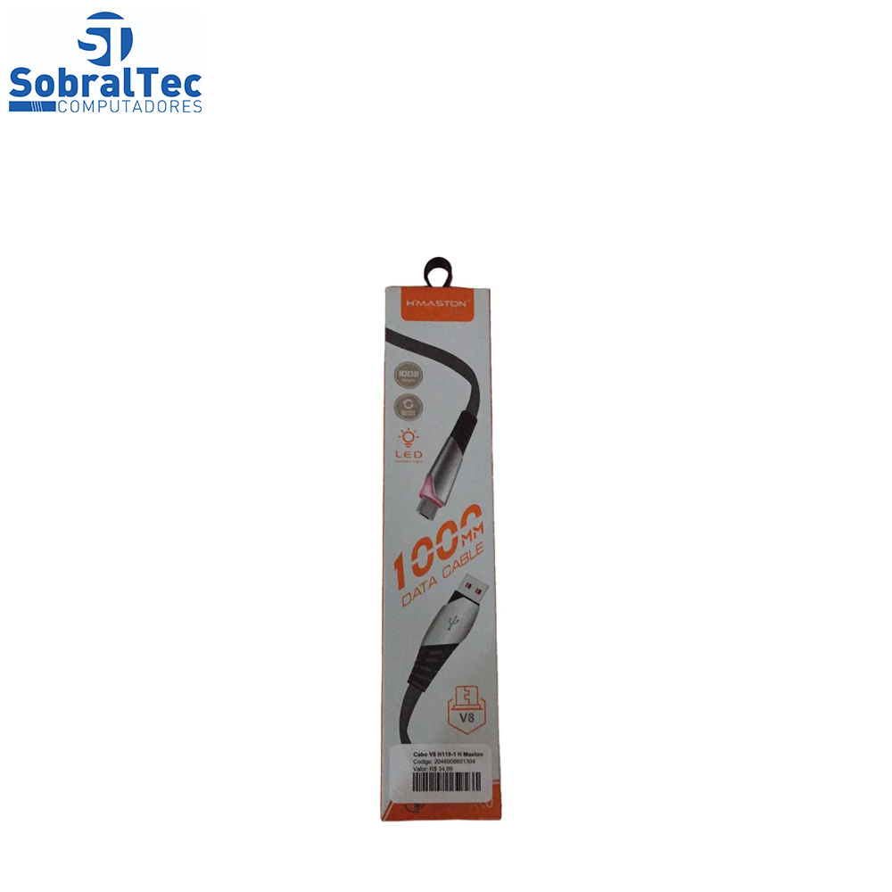 Cabo De Dados USB Para V8 H´Maston H119-1