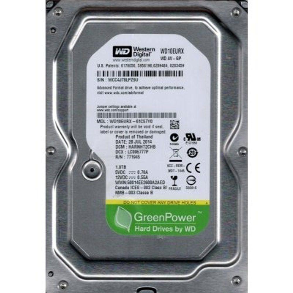 Hdd Int. Desktop 1Tb Wester Digital WD10EURX 64MB Sata7200 Rpm