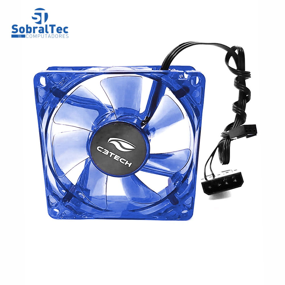Cooler Fan Azul Storm 8Cm LED C3Tech F7-L50BL