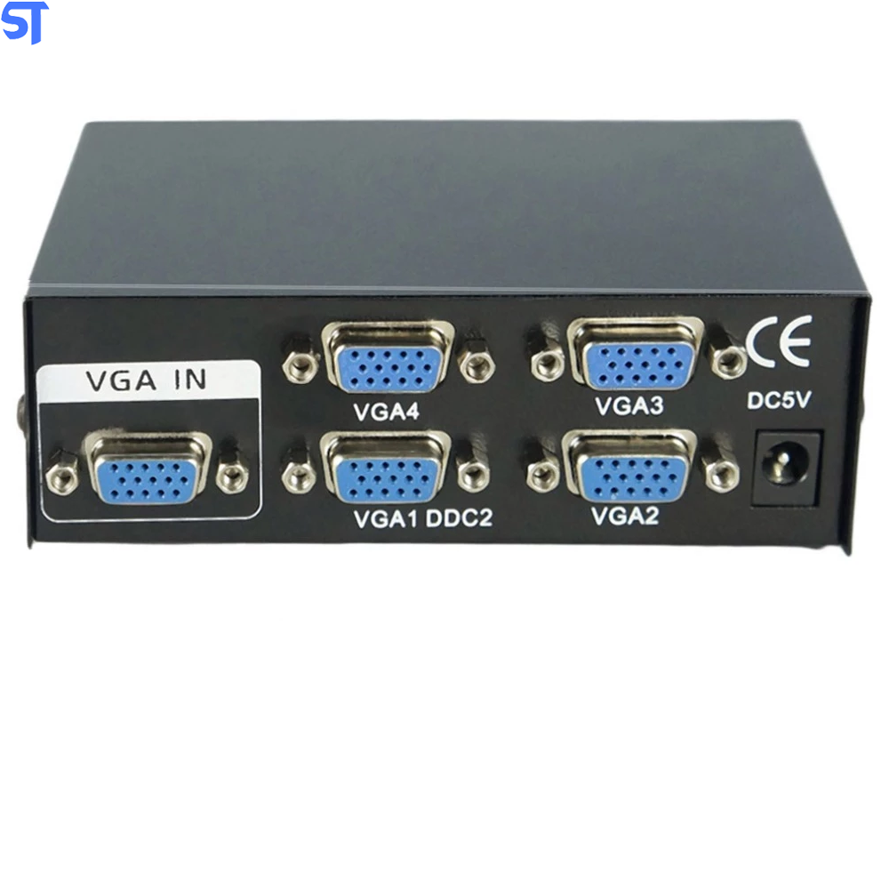 Switch VGA Splitter 4 Saídas 1 entrada VGA 150Mhz Para Monitor e Projetor- Onleny