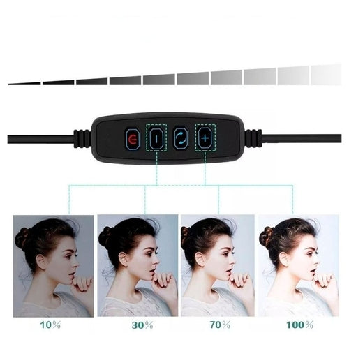 Iluminador Ring Ligth Anel Luz 26cm Led Fotos Mak
