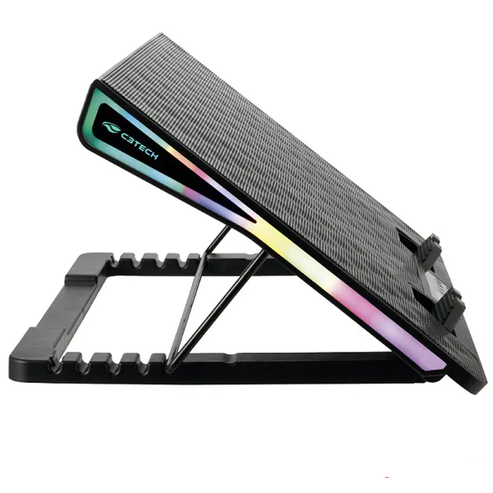 Suporte Base Para Notebook Gamer Led RGB Até 17,3 Gamer C3Tech NBC-510BK
