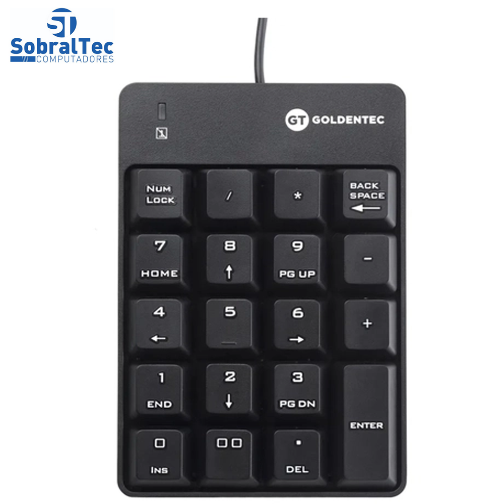 Teclado Numérico USB Goldentec TNG01 Preto
