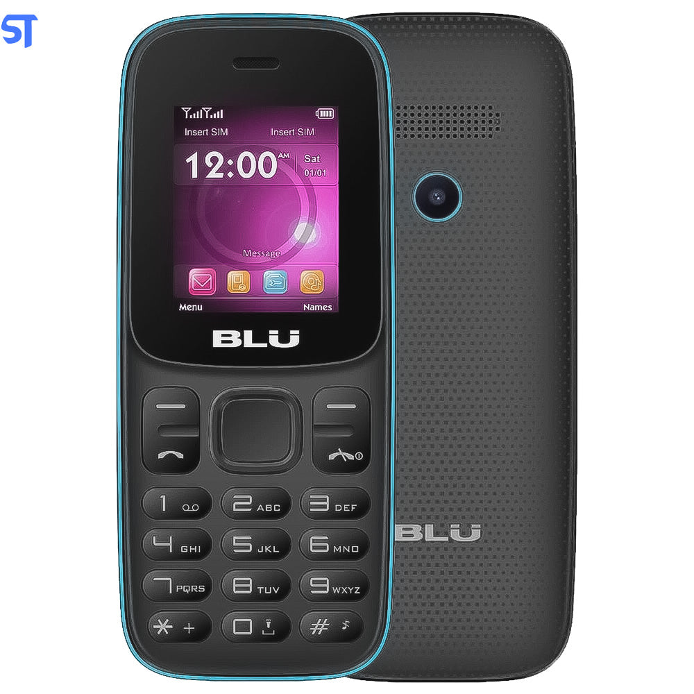 Celular Blu Z5 Dual Sim 32MB Tela De 1.8 Câmera Vga E Rádio Fm - Preto/Azul