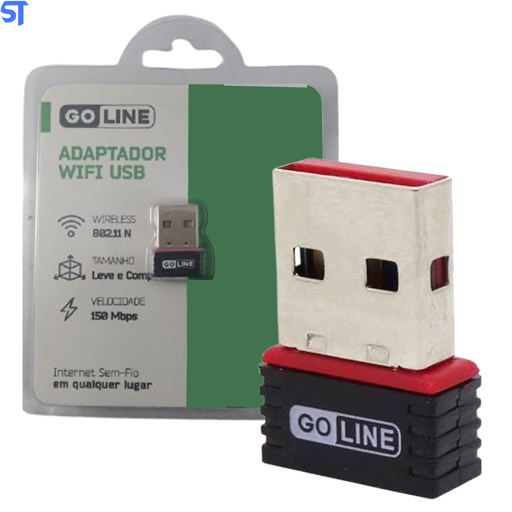 Nano Adaptador Wi-Fi Goline GL-06 150Mbps USB- Wirelesse