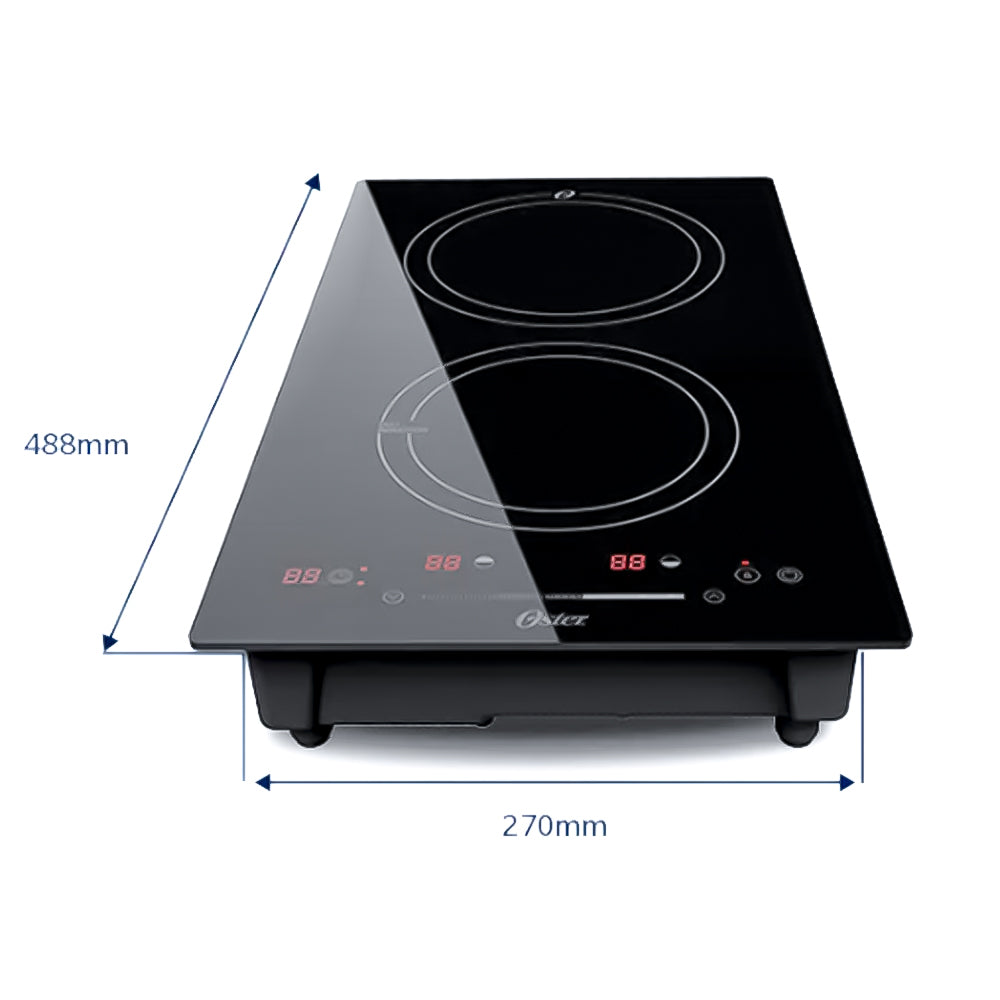 Cooktop por Indução 2 Bocas Oster Touch Screen 2 em 1 - 220V