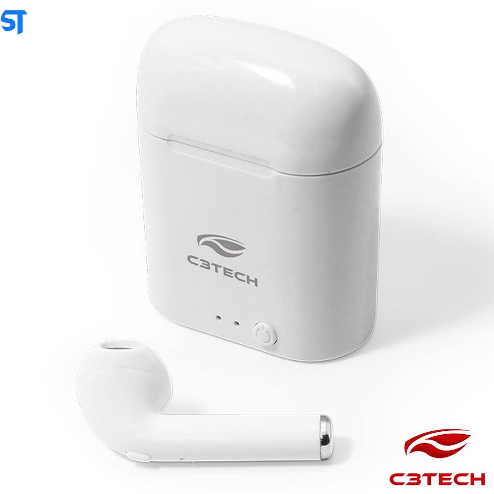 Fone De Ouvido C3tech Ep-TWS-20wh, Bluetooth 5.0, Intra Auricular, Tws, Branco