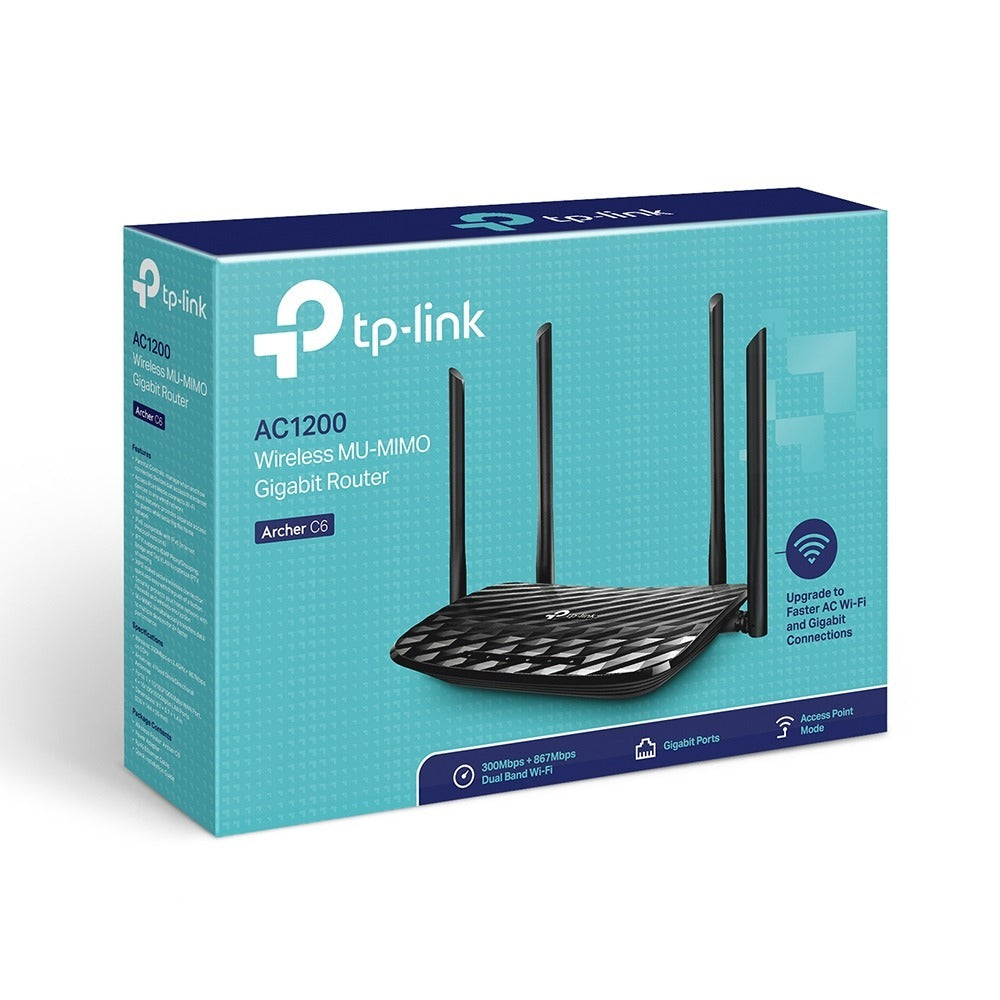 Roteador Wireless Tp-link Archer C6 Ac1200 Dual Band Mu-Mimo Gigabit