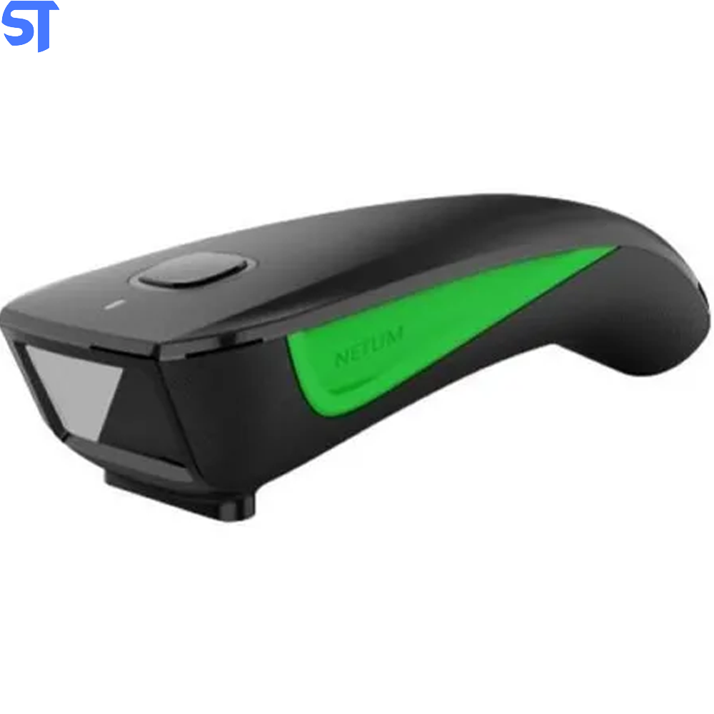 Leitor Código De Barras Bluetooth 1D E USB NETUM C740 Preto Com Verde