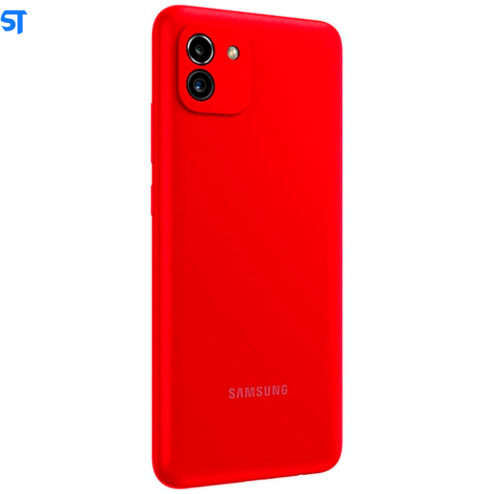 Smartphone Samsung Galaxy A03 Vermelho 64GB, 4GB RAM, Tela Infinita de 6.5", Câmera Dupla Traseira, Bateria 5000 mAh SM-