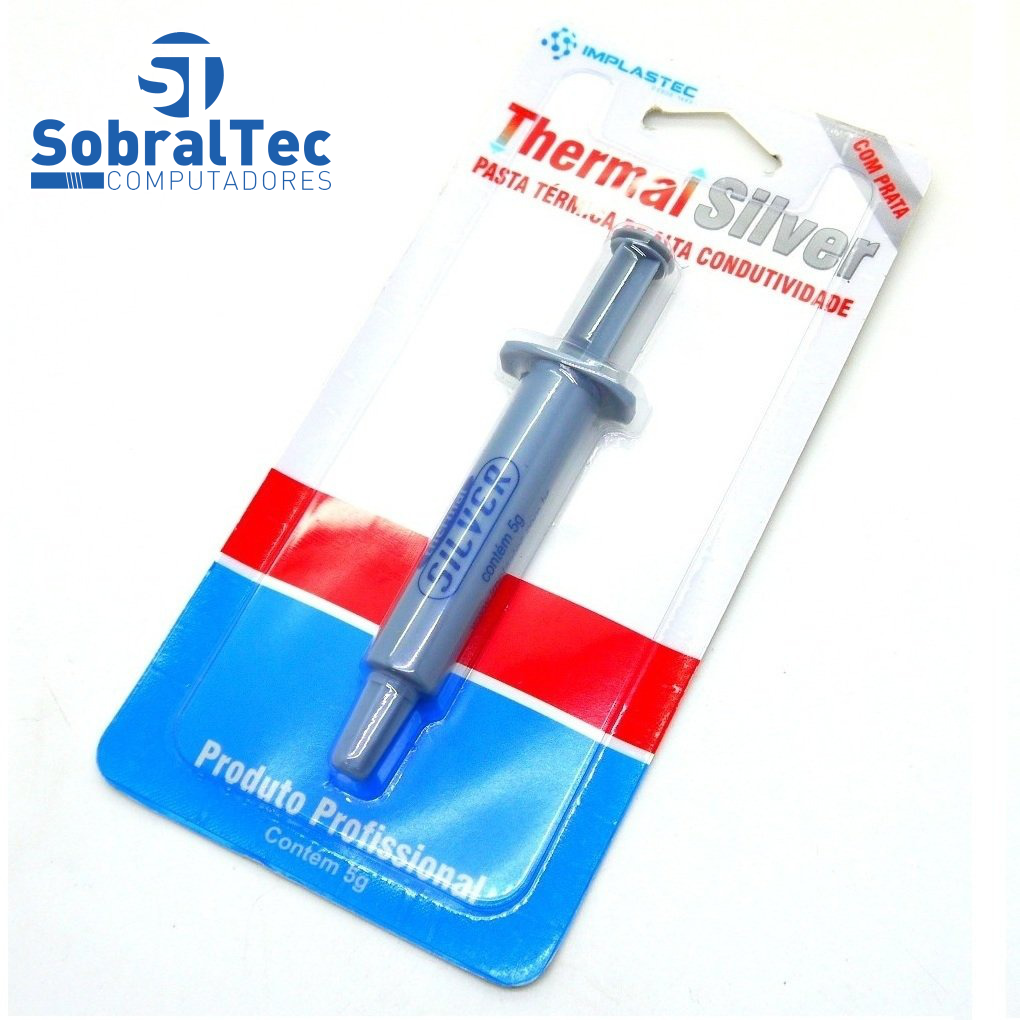 Pasta Termica Thermal Silver Prata De Alta Condutividade Implastec 5G