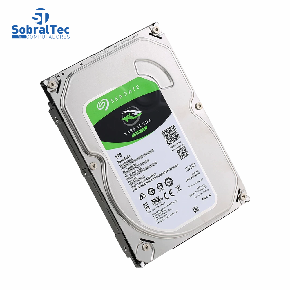 HD Interno Para Desktop SATA 3 1Tb 3.5 7200Rpm Seagate Barracuda ST1000DM010