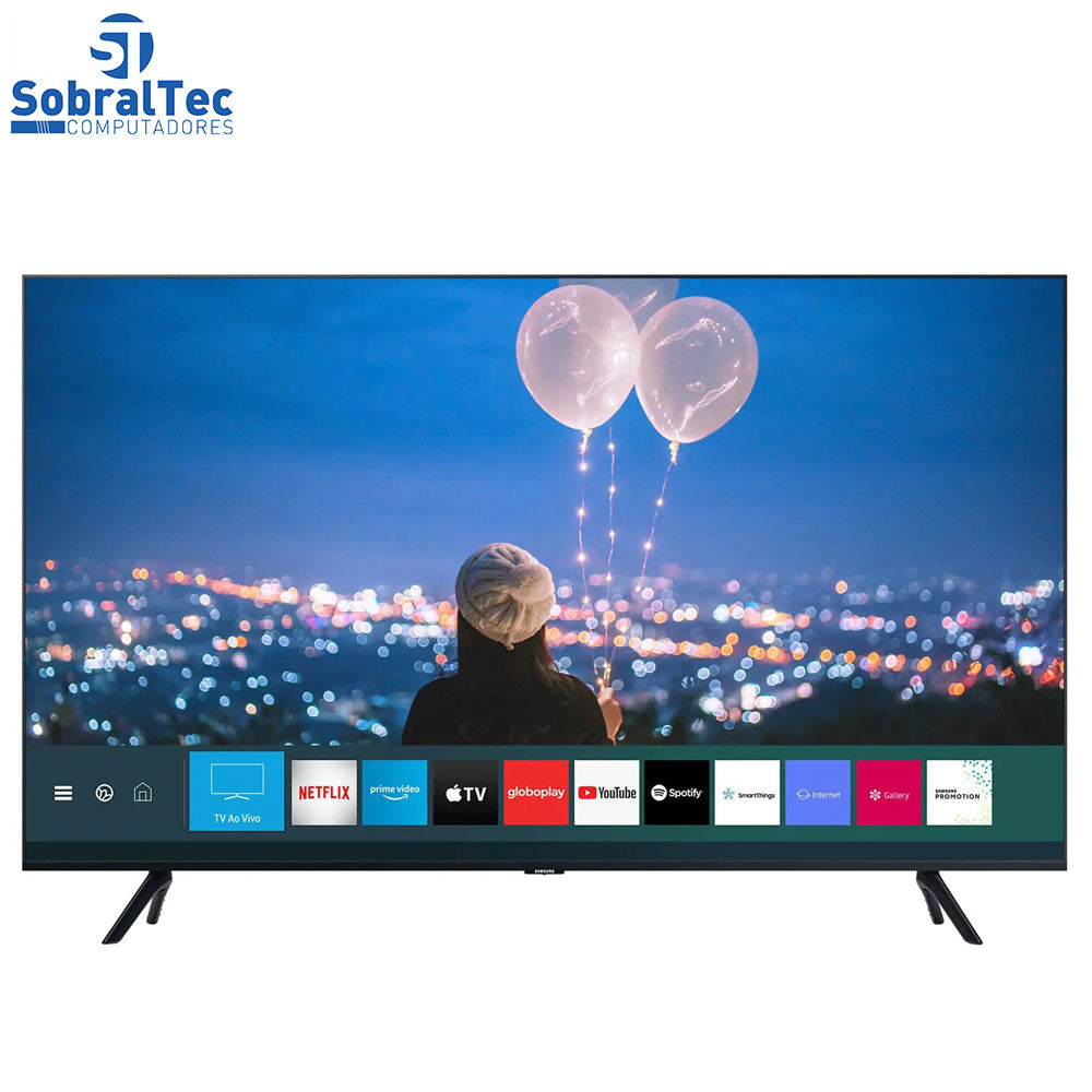 Smart TV Crystal UHD 4K LED 55” Samsung - 55TU8000  Borda Ultrafina Wi-Fi Bluetooth HDR 3 HDMI 2 USB