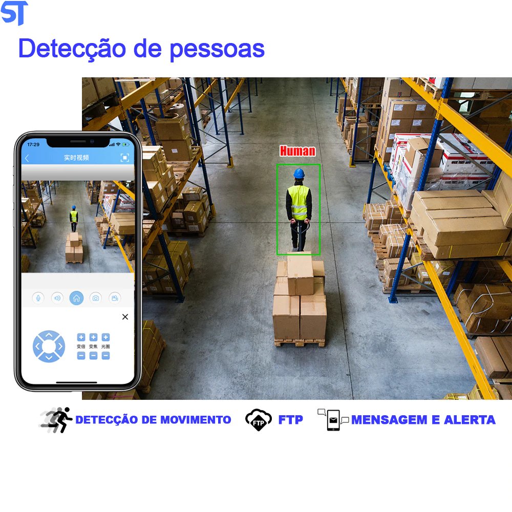 Câmera IP Dome 3MP Detecção De Movimento-Dual Array Leds IR / Visão Noturna-Onvif NVR Áudio de duas vias