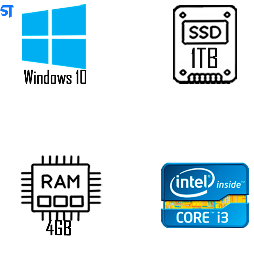 Computador Core i3-2100- HD SSD 1Tera- Memória 4GB- Gab -BG2316- Windows 10