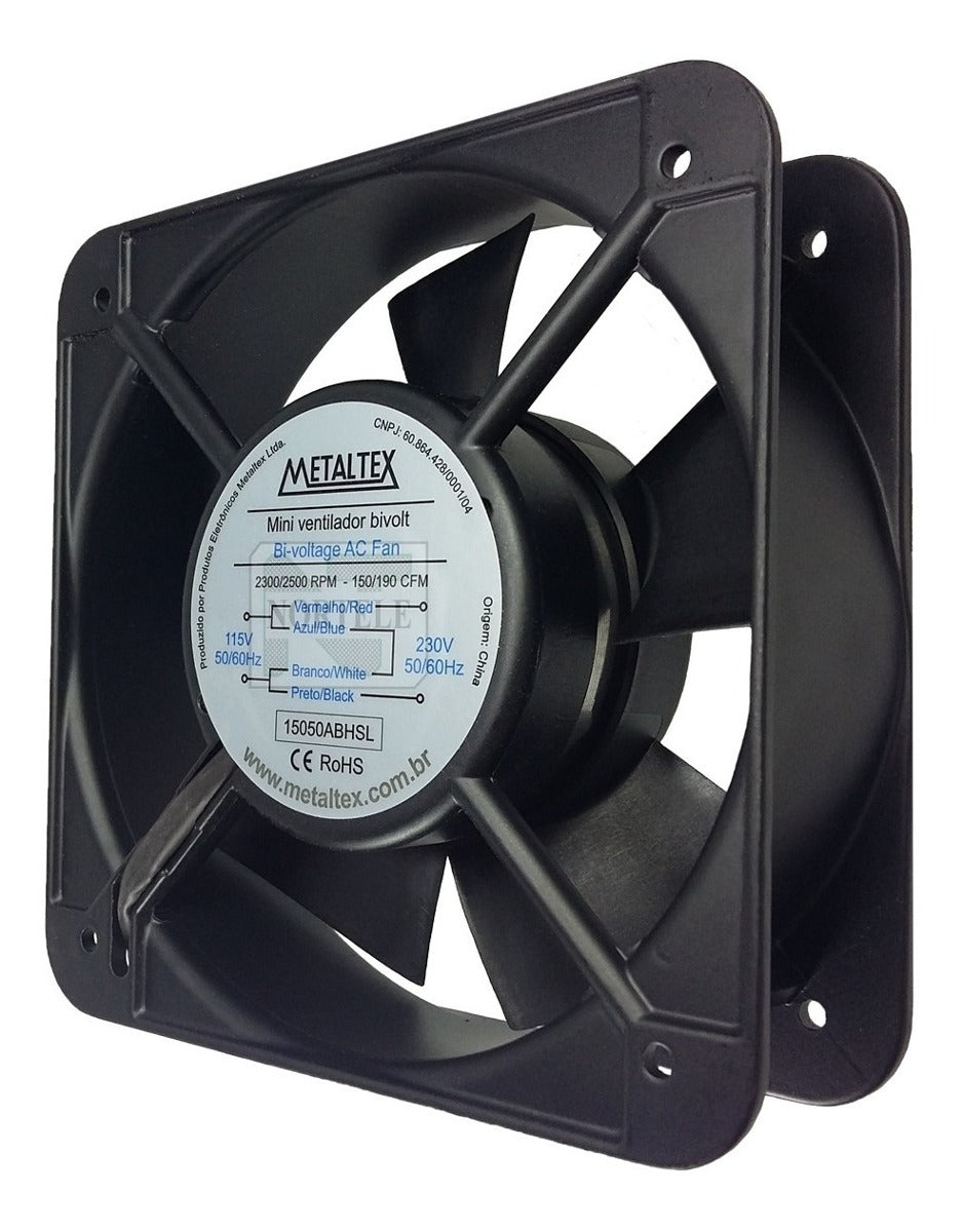 Ventilador Cooler 150mm 110v - 220v Corpo Aluminio Metaltex