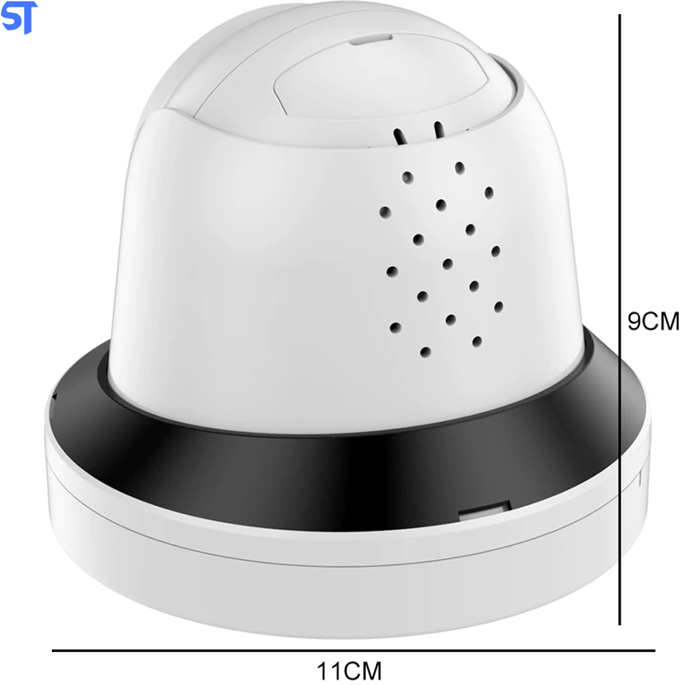 Câmera Dome de Segurança IP 3MP 2k FHD Com Detecção de Movimento e Visão Noturna